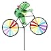 1pc del Patrón De La Rana 3D De La Bici del Molino De Viento Hogar Creativo Jardín Viento Spinner Niños Jugar Perinola Juguete Jardín Césped Decor Color Azar