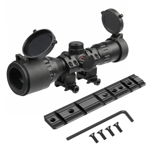 GOTICAL 3-9x40 Rifle Scope Red/Green Illuminated Reticle,