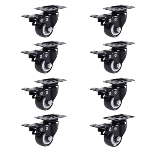 Kit Rodinhas com Rodízios Giratórios e Rolamento Reforçado com Freio Boa Mobilidade sem Ruído MT-101