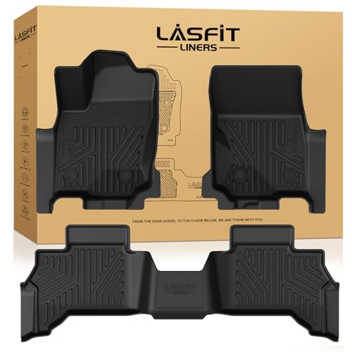 Image of LASFIT Floor Mats for Toyota 4Runner 2025 2026 5 Seats(Not for Hybrid), All Weather TPE Custom Fit Floor Liner for 4Runner SR5 /TRD /Limited 6th gen Front&Rear 4 Runner 2025-2026 Car Mats, Black
