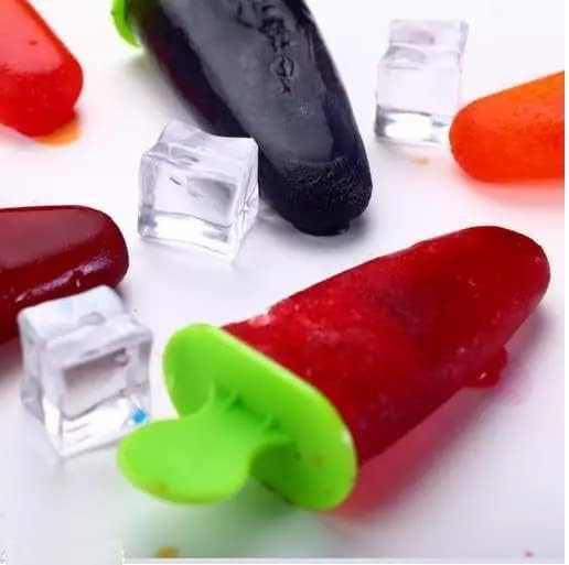 Image of BPA Free Ice Lolly and Kulfi Maker Set of 8 Reusable Popsicle Moulds Food Grade Plastic Ice Cream Popsicle Maker for Home Kitchen Multicolor (Mixed)