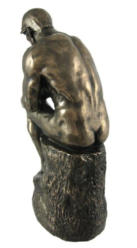 Rodin The Thinker Estatua Figura Masculina Desnuda miniatura 3