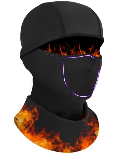 Cold Weather Balaclava Face Ski Mask for Men Women-Winter Breathable Warm Fleece Gear for Ski Snowboarding Outdoor Work Black