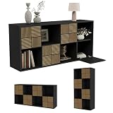 Design Pratique : Les 8 compartiments ouverts et fermés offre un espace le rangement et l'exposition pour photos, livres, jouets, documents, ornements...et garder votre maison ou votre bureau propre et bien rangé.