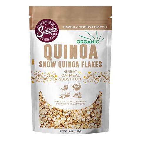 Suncore Foods Organic Snow Quinoa Flakes, Gluten-Free, Non-GMO, 8oz (1 Pack) Cover