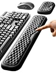 VAYDEER Keyboard and Mouse Wrist Rest Pad Set,Padded Memory Foam Hand Rest Support for Office,Computer,Laptop,Mac Typing,Ghristmas Gift for Man Who Wrist Pain Relief and Repair(Large Set)