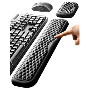 Vaydeer Wrist Rest for Keyboard and Mouse, Computer Ergonomic Wrist Support Pad, Soft Memory Foam Arm Cushion for Desk, Palm Hand Office Laptop Typing