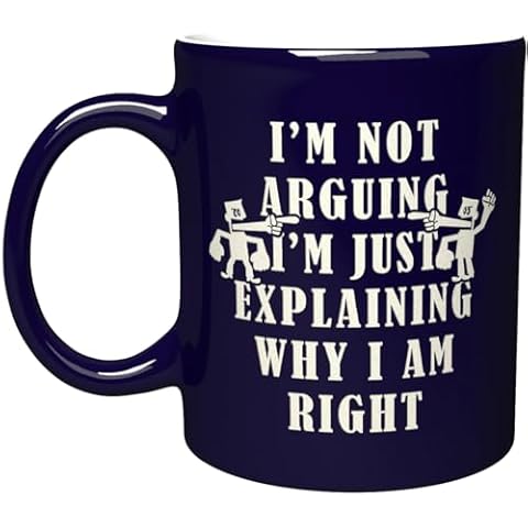 NM NEXTMUG Engraved Ceramic Mug - I'm Not Arguing, I'm Just Explaining Why I Am Right - Funny Sarcasm Gift Coffee Cup for Friends Classmate CoWorker Family Cover