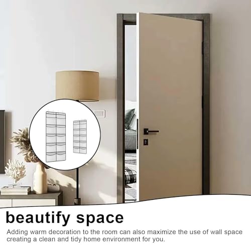 SHENGYIG Wandorganizer, 10 Große Taschen Organizer Hängend, Hängeaufbewahrung, Aufbewahrungstasche mit 4 Metallhaken, Hängetasche für Badezimmer, Küche, Schlafzimmer
