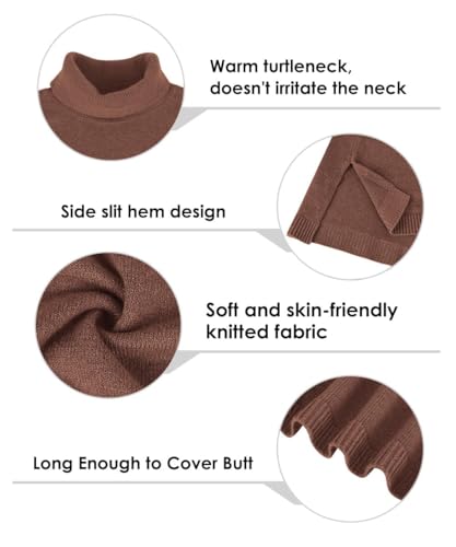 Image of TIYOMI Plus Size Sweater Tops for Women Turtleneck Warm Pullover XL-5XL