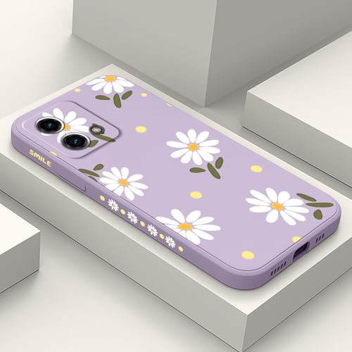 Coque silicone Moto G Stylus 5G 2023 étui de protection souple motif floral violet