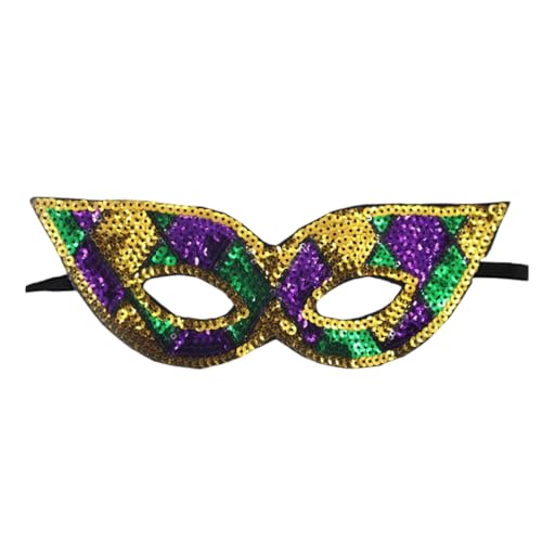 Whakano 2 mascarillas venecianas de carnaval para mujer, tricolor dorado, morado, verde, media cara, máscara para mujer, máscara para carnaval, Halloween, baile, fiesta, disfraz, cosplay, vestido de