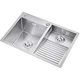 Lavabos Acero De Lavandería Piscina Balcón Del Hogar Inoxidable Fregaderos De Lavandería Con Lavabo Lavadero Fácil De Limpiar Doble Fregadero De Lavandería Piscina Regalo