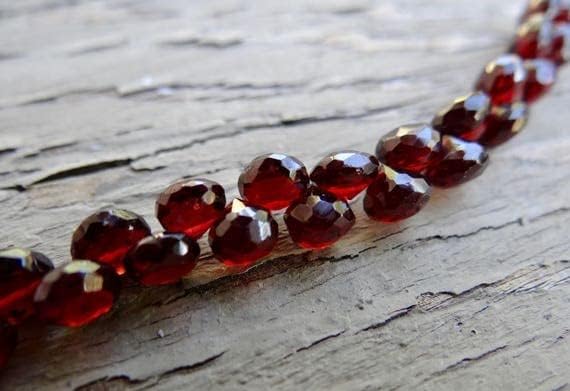 Grenat pyrope briolette naturelle AAA pour éliminer les reflets ternes - 3