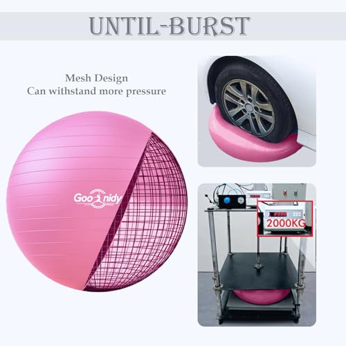 Image of Soft Exercise Ball, Yoga Pregnancy Ball Chair, Pilates Equipment with Pump | Anti-Burst Supports 2200lb for Workout Medicine Birthing Physical Therapy Stability Excersing Birth Swiss Fitness Gym