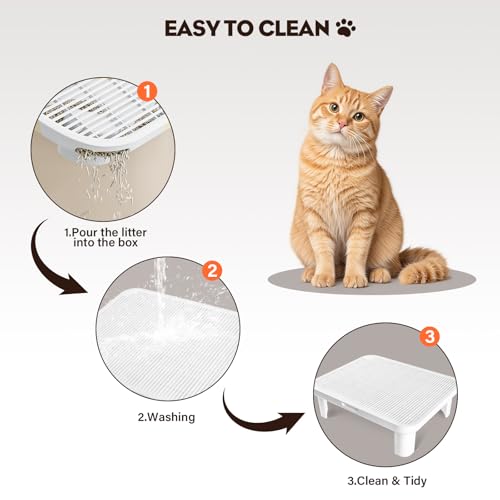 Escalón Ajustable para Gatos, schody dla kota toaleta Patas reemplazables, rampa dla kotów, Escalera elevada para caja d
