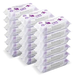 by Amazon Sensitive Baby Feuchttücher, Hergestellt aus 100 % pflanzlichen Fasern, 1080 Tücher, 18er Pack (18 x 60 Stück)