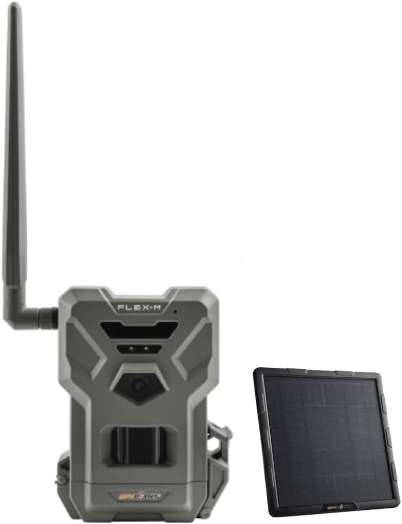 SPYPOINT Flex-M Trail Camera Bundle with SPLB Solar Panel, Power Accessories, 32GB SD Card and Card Reader (6-Items)