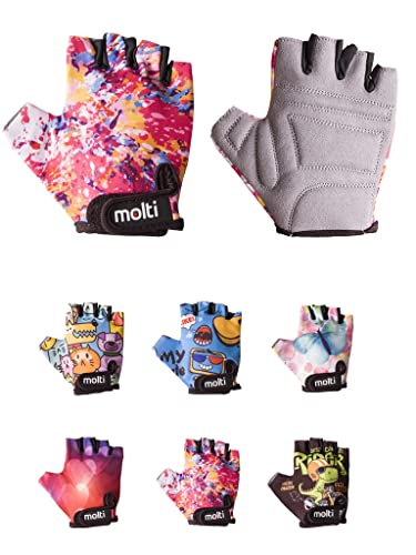 molti Fahrradhandschuhe Sporthandschuhe für Kinder Halbfinger Bike Fahrrad...