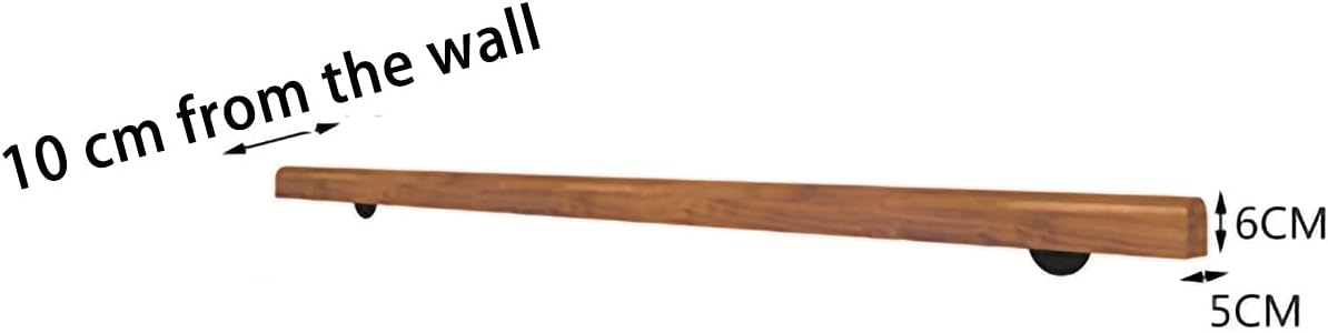 MObyat Stair Handrail Non-Slip Handrail with Iron Pipe Brackets - Complete Kit. for Indoors and Outdoors, Wooden Stairs Staircase Handrail, Corridor Non-Slip Stair Railings Support Rod/10