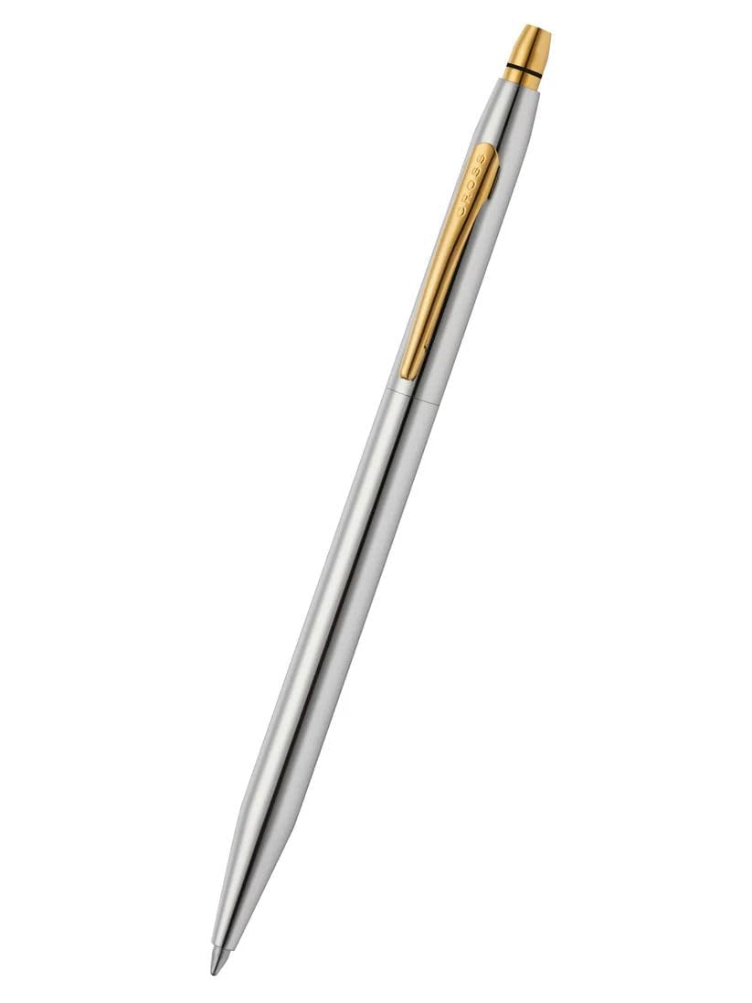 Cross Click Medalist Chrome with Gold-tone Appointments Ballpoint Pen - High-End Writing Tool for Versatile Use - Smooth Writing & Journaling -