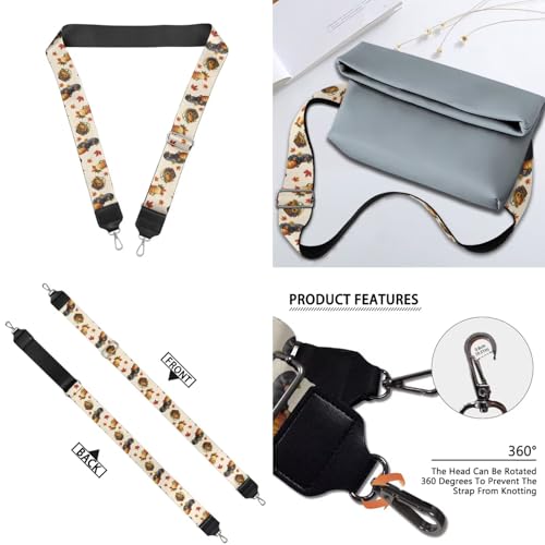 Image of Jeiento Replacement Shoulder Strap,2 Piece Set Guitar Style Handbag Crossbody Strap Adjustable Guitar Straps for Women Girls