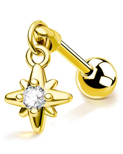 CM Crareesi Mania Helix �C�������O �X�^�b�h 316L �T�[�W�J���X�`�[�� �����w���b�N�X �X�^�b�h�C�������O 16G ��C�������O �_���O�� �X�^�[�o�[�X�g �w���b�N�X �s�A�X �W���G���[, ����, �L���[�r�b�N�W���R�j�A