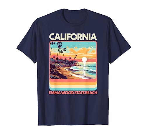 Emma Wood State Beach 80s California Beach Maglietta