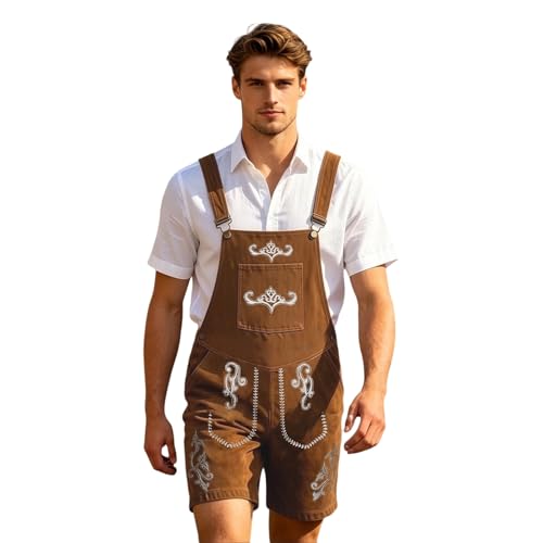 Mono festival para hombre peto casual con tirantes y cierre frontal de ropa de trabajo cómoda