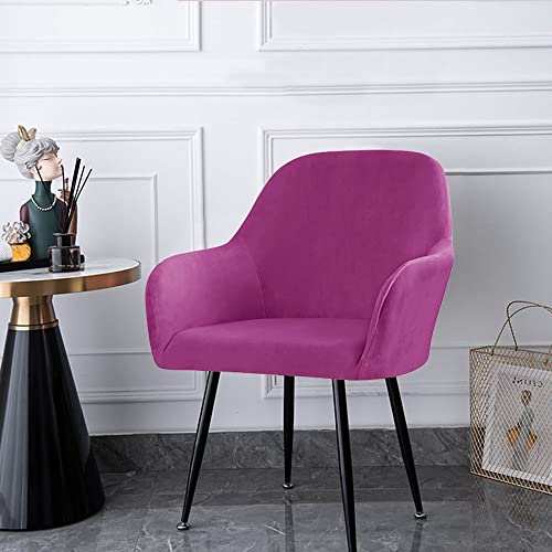 Cubiertas De Sillas Para Comedor Estilo Nordico Fundas Para Sillas Comedor Terciopelo Con Brazos 4/2PCS Escandinavo Butacas Sillón Fundas Sillas Oficina Cocina Chair Covers ( Color : L , Size : 1pcs )
