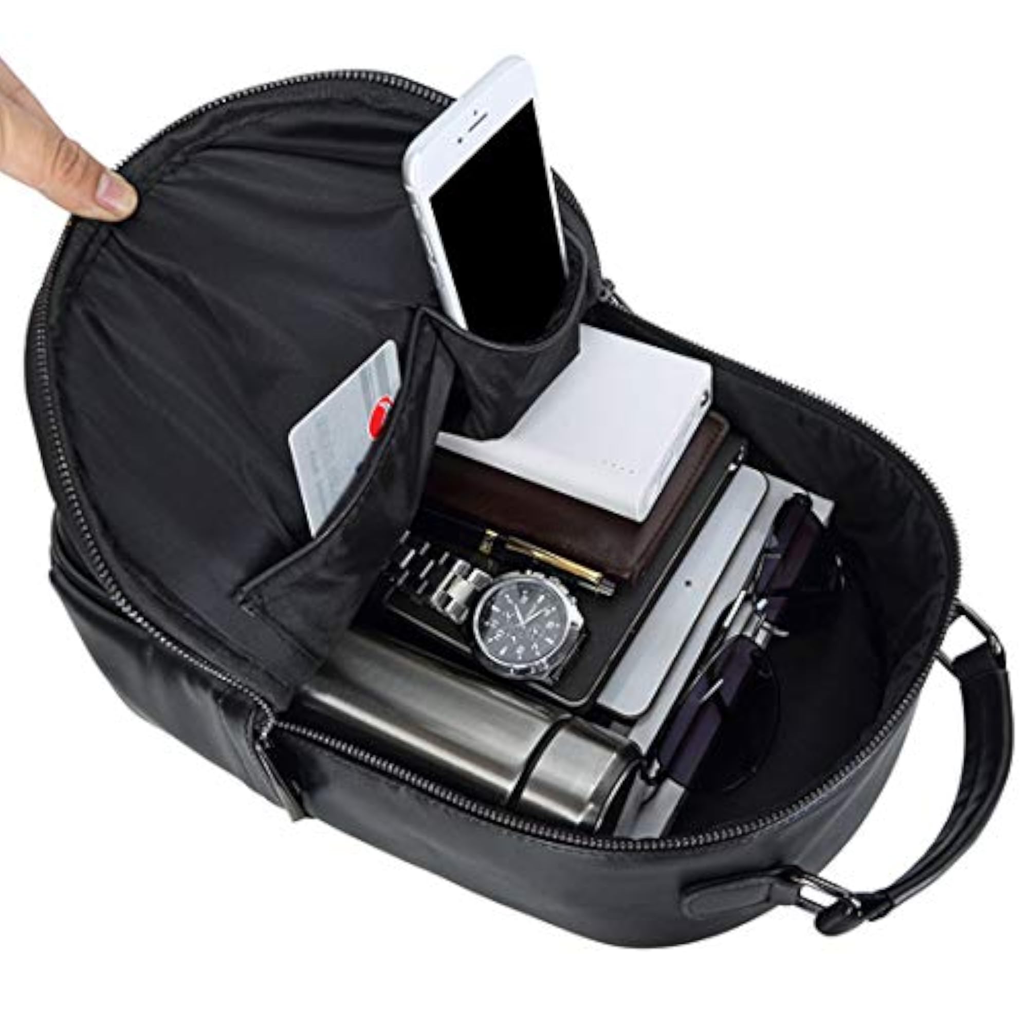 Embossed 3D Men PU Leather Backpack