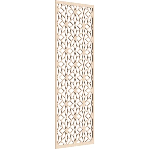 Image of Lake Decorative Pierced Fretwork Wood Wall Panels, 29 3 /8 inchW x 74 3 /8 inchH x 1 /4 inchT, Red Oak