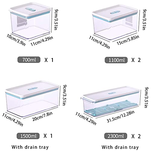 Minesign 6 Pack Stackable Fridge Organizers And Storage Clear Refrigerator Organizer Bins With Vented Lids And Drainer Plastic Container For Fruit Lettuce Produce Saver Keeper For Freezer Kitchen #TOP1