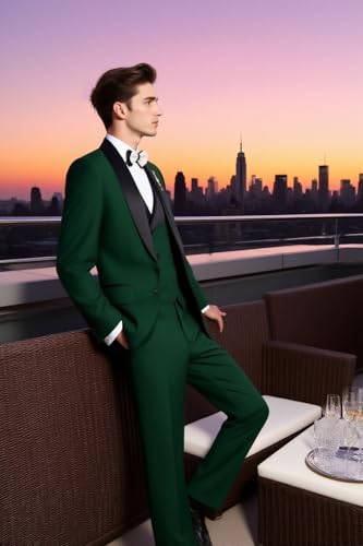 3 Piece Mens Tuxedo Suit Set Slim Fit Men Wedding Prom Party Suits Blazer Pants Shawl Collar Dinner Double Breasted Suit Set4