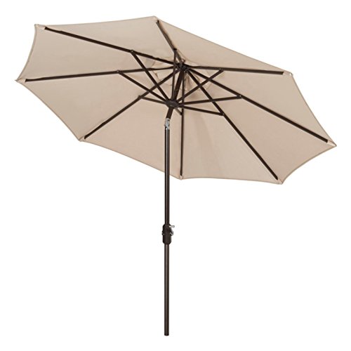 Safavieh Outdoor Collection Ortega Auto Tilt Crank Umbrella