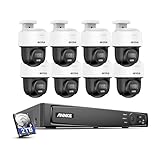 ANNKE 3K Security PoE NVR CCTV Camera System, 16 Channel 12MP H.265+ NVR with 2TB HDD, 8x 5MP Bullet-PTZ Cam with 345° Pan 80°Tilt, Two Way Talk, Colour Night Vision, AI Human Detection,24/7 Recording - Image 1