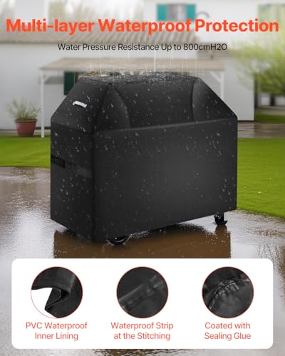 Housse de barbecue 1470 mm bâche protection extérieur imperméable VEVOR - 3