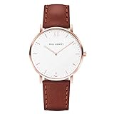  Paul Hewitt Reloj analogico para Unisex de Cuarzo con Correa en Piel PH-SA-R-Sm-W-1M