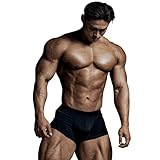FIED IFBB NPC ElitePro Classic Physique Posing Trunks LOW ver. bodybuilding contest stage shorts black (LOW, 28' L)