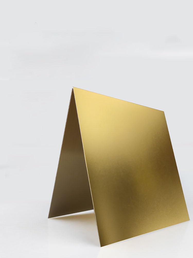 5 Stück goldeloxierte Aluminiumlegierungsplatten, 100 x 100 mm und 200 x 200 mm, leichte Metallbleche for DIY-Projekte und Bastelarbeiten Werkzeuge(200x200x0.8mm)