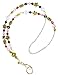 SLIM Style Fashion Women's Beaded Lanyard 34", Breakaway and Non breakaway available, For Keys, Badge Holder (GOLD Slim Multi - NON Breakaway (Stronger))