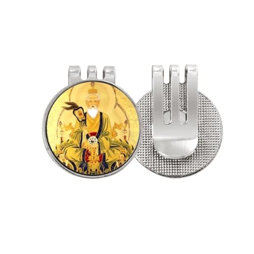 Marqueur de balle de golf avec aimant et motif dieu chinois no/no Dao