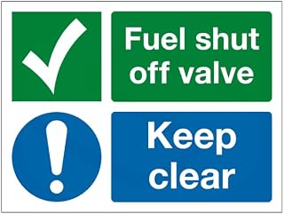 Fuel Shut off Valve - Fire Safety Sign Metal Sign 8 x 12 Inches – Clear Signage for Walls, Fences