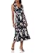 Produktbild Taylor Dresses Damen Floral Jersey Dress with Ruffle Skirt and Smocking Waistband. Kleid, Schwarz Multi, X-Klein