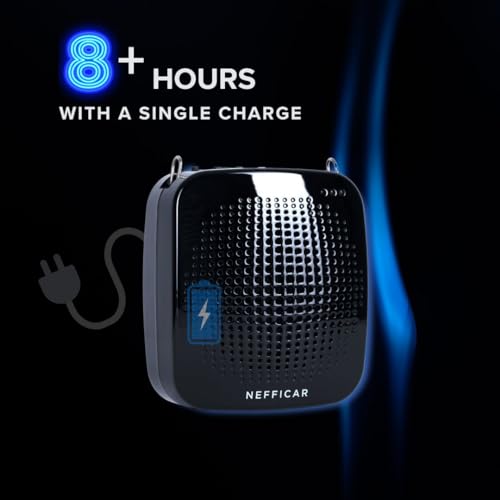 Nefficar Portable Voice Amplifier for Teachers – Wireless Mic with Bluetooth Speaker - Headset Microphone – PA System for Classroom – 15W Loud Output