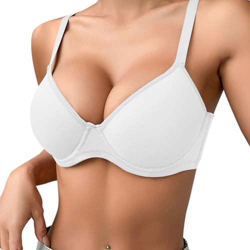 Soutien-gorge à armatures bleu clair push up confortable et respirant pour femmes