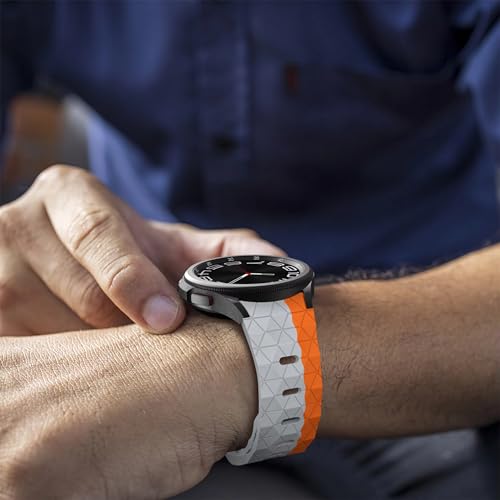 Image of WRIGSS Silicone Strap Compatible with Samsung Galaxy Watch 7 6 5 4 FE - No Gap Football Texture Band, Soft & Durable Replacement Wristband for 40mm 44mm Standard & Classic Models - Men & Women