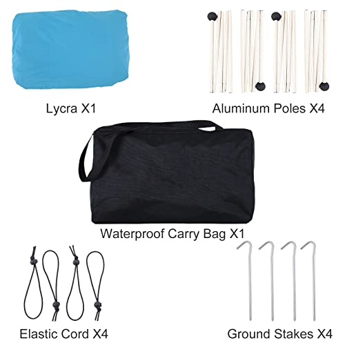 Botindo Family Beach Tent Canopy Sun Shade, Pop Up Grande Beach Tent Sun Shelter Stability 4 Poles With Portable Carry Bag Outdoor Shade For Beach Fishing Backyard Camping Picnics #TOP1