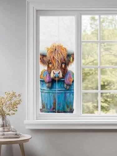 Película para ventana adhesiva decorativa 17.7x39 pulgadas miniatura 1