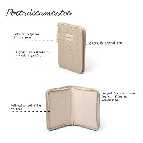 Suavinex, Portadocumentos para Bebé, Funda para Guardar y Organizar la Cartilla Sanitaria, los Papeles del Bebé, los Documentos y Cartilla del Embarazo, Cierre de Cremallera, Resistente Mojado, Rosa - imagen 5